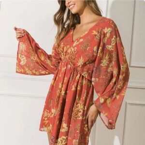 Flying Tomato Dress 
Still in Paradise in Brick Orange 
NWT